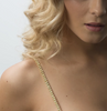 Rhinestone Bra Straps Set in Between Gold Bars - Strapletz