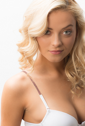 Triple Glam Row Rhinestone Bra Straps