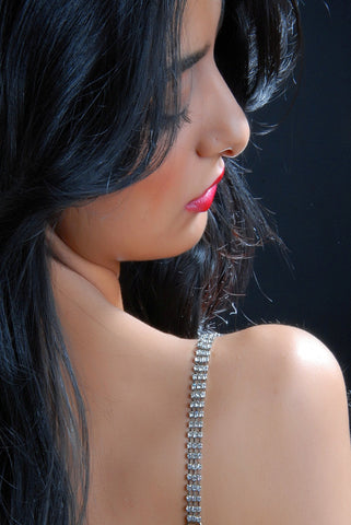 TRIPLE THREAT Triple Strand Rhinestone Bra Straps