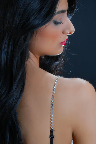 RHINESTONE INGENUE Single Strand Small Rhinestone Bra Straps