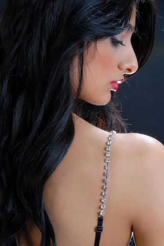 THE SOPHISTICATE Single Strand Large Rhinestone Bra Straps