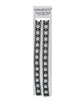 Sparkling Rows of Crystal Set in Black - Strapletz